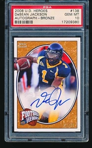 2008 Upper Deck Heroes Autograph Bronze DeSEAN JACKSON #138 PSA 10 - Picture 1 of 2