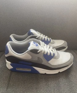 Nike Air Max 90 Schuhe Damengröße 8,5 weiß grau blau schwarz CD0490-100 Turnschuhe - Bild 1 von 9