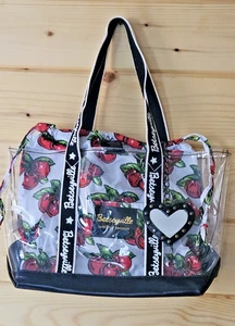Bolso de Mano Betseyville by Betsey Johnson Transparente Cerezas Forro Desmontable - Imagen 1 de 5