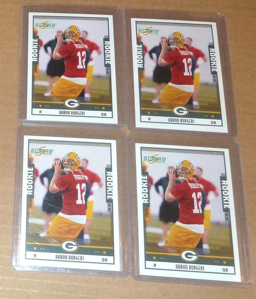 Lot of 4 2005 Score Glossy ROOKIE AARON RODGERS Packers # 352 RC Steelers - Image 1 of 1