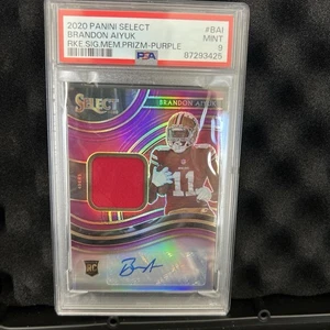 2020 Select Purple Prizm Brandon Aiyuk RPA RC Rookie Patch AUTO /49 PSA 9 - Bild 1 von 6