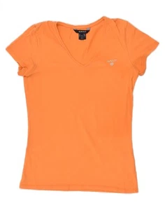 GANT Womens T-Shirt Top UK 8 Small Orange Cotton AO06 - Picture 1 of 3