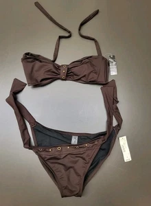 De Colección Bisou Bisou Mujer Talla S Marrón Red 2 Piezas Traje de Baño Bikini - Nuevo con Etiquetas - Stock Antiguo - Imagen 1 de 11