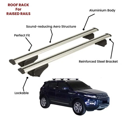 2 Pcs Silver Cross Bars for  LAND ROVER RANGE ROVER EVOQUE SUV 2011-2018 - Image 1 of 4