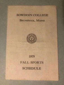 Bowdoin College 1979 Sports Schedule -Men - Women soccer tennis football golf et - Picture 1 of 4