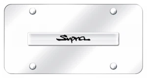 Toyota Supra 3D Nameplate Logo Stainless Steel License Plate Official Licensed - Foto 1 di 4