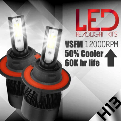 XENTEC 488W 48800LM H13 9008 Hi/Lo Beams LED headlight Kit Bulbs 6000K CREE Pair - Image 1 of 4