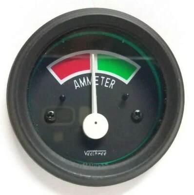 AMPEROMETRO STRUMENTI AUTO D'EPOCA 2" 52mm 60/60 VEETHREE 12v/24v NUMERI BIANCHI - Immagine 1 di 3