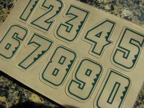 HAWAII WARRIORS GREEN Football Helmet Numbers Decals FULL Size 3M 20MIL Cover