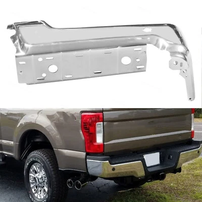 Chrome Rear Bumper Face Bar End Cap LH Fits 17-19 Ford F250 F350 w/ Sensor Holes — 第 1/4 张图片