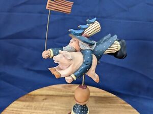 Williraye Studio oncle patriotique Sam volant avec un cochon ! WW1307