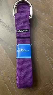 Wai Lana Yoga Strap with D-Ring Buckles - 6 Foot - Purple - Cotton - Image 1 of 4