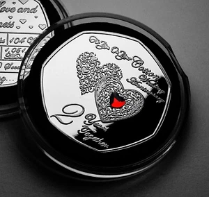 Ihr 2. BAUMWOLLHOCHZEITSTAG Silber Gedenkfeier. Kapsel/Edelstein/Geschenk - Bild 1 von 14