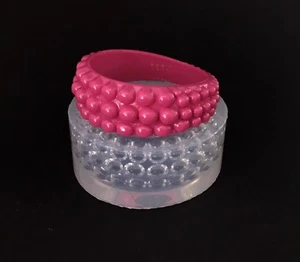 XL Wrist Size Bubbly Bracelet Clear Silicone Mold. Resin Jewelry Molds (MB155) - Picture 1 of 5