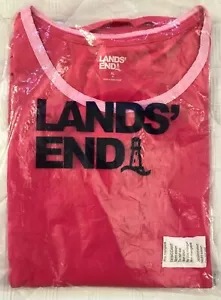 Lands' End dark pink pajama top, womens XL long sleeve 95% cotton 5% spandex NWT - Picture 1 of 6
