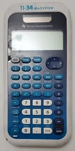 TEXAS INSTRUMENTS TI-34 MULTIVIEW SCIENTIFIC CALCULATOR W/ COVER TESTED - Picture 1 of 12