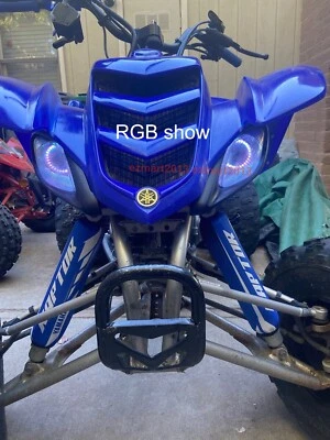 RGB halo ring for Yamaha Raptor 660R headligh Multicolor LED angel eye flash DRL - Image 1 of 4