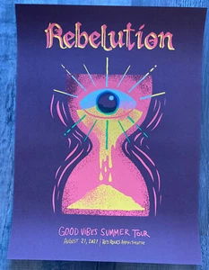 REBELUTION August 27, 2021 N1 ⌛️ Red Rocks - Colorado 18x24 Concert Poster - Picture 1 of 4