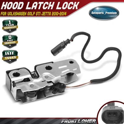 Замок защелки переднего нижнего капота для Volkswagen Golf GTI Jetta 2010-2014 с 2-контактным - Изображение 1 из 4