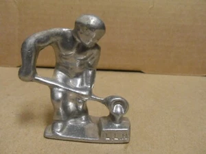 VINTAGE 1980s Wilton L.L.H. Armetale Foundry Man Pouring Metal 3" Figurine - Picture 1 of 13