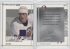 2003 In the Game-Used Signature Series Vintage Memorabilia Silver Mike Bossy HOF