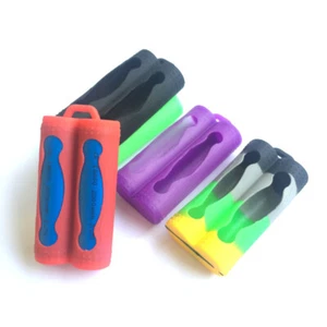 Double Battery Silicone Sleeve Cover Case For 18650 Battery Protective Bag Pouch - Zdjęcie 1 z 19