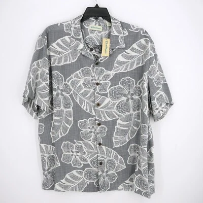 Roundtree & Yorke Caribbean Short-Sleeve Shirt XL Gray Tropical NWT $69.50 - Image 1 of 4