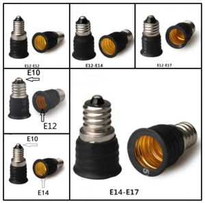 4x Lampenfassung E10 E12 E14 E17 Adapter Konverter Glühbirne Sockel - Bild 1 von 14
