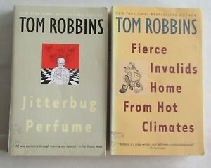 TOM ROBBINS lot of 2 TPBs JITTERBUG PERFUME Fierce Invalids Home From Hot Climat