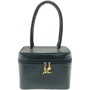 Courreges Embossed Square Pouch Tasche Navy Gebraucht JAPAN - Bild 1 von 8