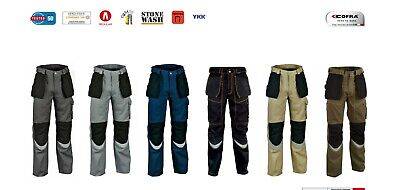 Pantaloni Cofra Carpenter Da Lavoro Multitasca Carpentiere Portamartello Uomo • 32.50€