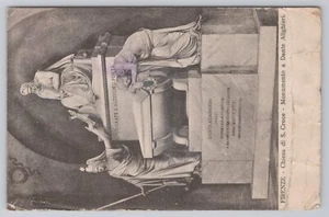 Old postcard AK FLORENCE Church of S. Croce Monument to Dante Alighieri ITALY - Picture 1 of 2