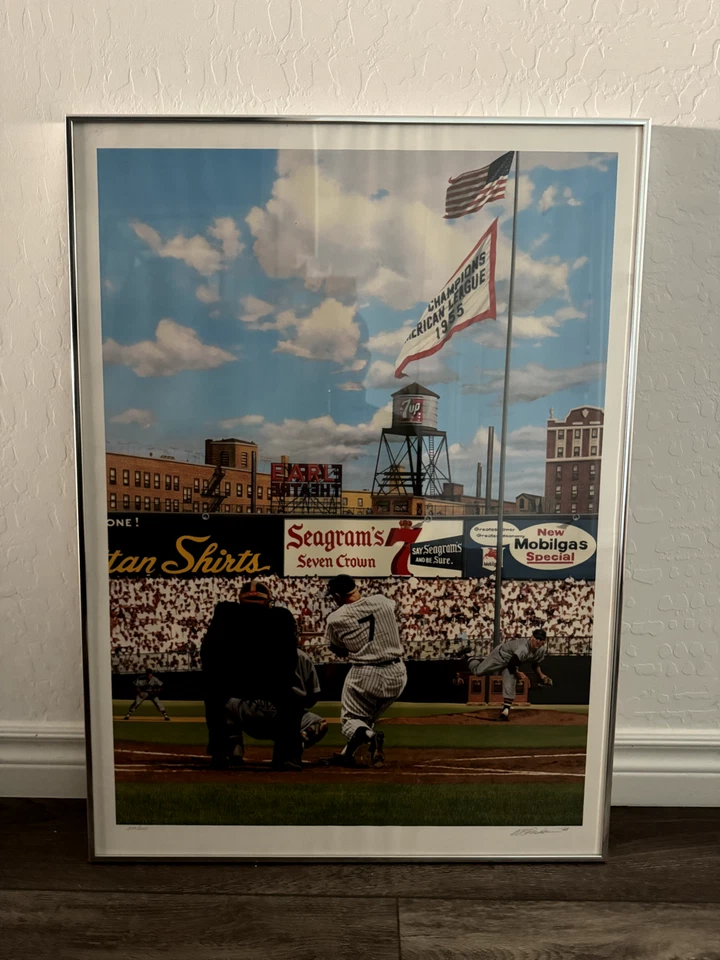 Litografía Bill Purdom 210/600 Mickey Mantle "Seven Up Classic" 22 x 30 Foto 1 de 4