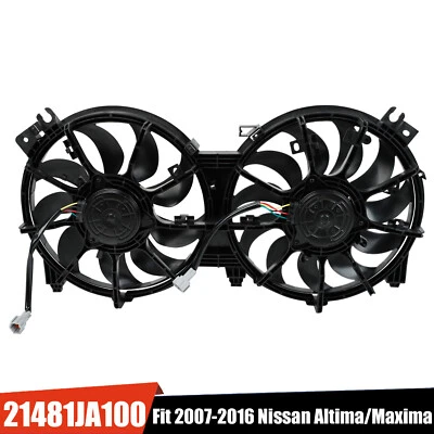 For 2007-2023 Nissan Altima Maxima Dual Radiator Cooling Fan 214813NT0B 621660 - Image 1 of 4
