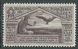 1930 REGNO POSTA AEREA VIRGILIO 7,70 LIRE LUSSO MH * - Y066-5 - Picture 1 of 1