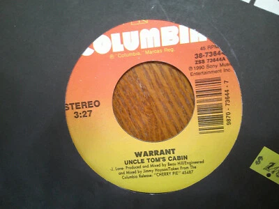 COLUMBIA  45 RECORD/WARRANT/UNCLE TOM'S CABIN/SURE FEELS GOOD TO ME/ EX+ - Image 1 of 2