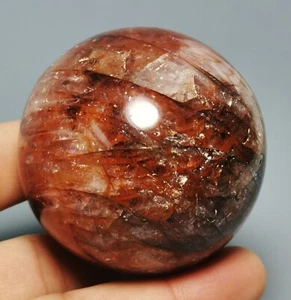 Red Fire Quartz Hämatoid Kristall poliert Kugel Kugel Heilung - Bild 1 von 12