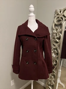 Thread & Supply Ladies Oxblood Peacoat Size Medium NWOT - Picture 1 of 11