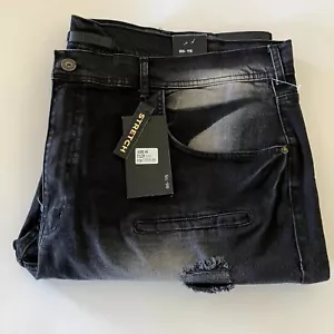 Herren GS-115 Premium Denim Stretch Schwarz Jeansshorts Größe 50 Schwarz Neu mit Etikett Urban - Bild 1 von 13