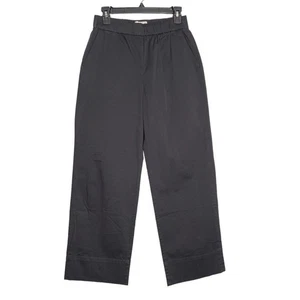 NWT Everlane The Easy Pant SIZE M Black Organic Cotton Elastic Waist NEW - Picture 1 of 10