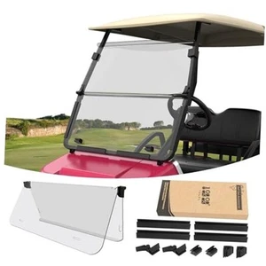  Foldable Golf Cart Windshield for Club Car DS 2000-Up Gas & Clear Windshield - Picture 1 of 7