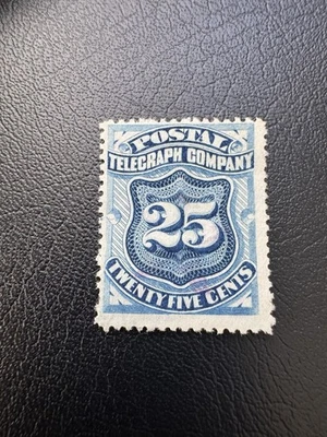 US Scott #15T3 25 Cent Telegram  Stamp- Used W/ Light Cancel/ NG - Image 1 of 2