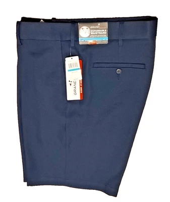 Grand Slam Shorts Mens 36 Navy Blue Performance Expandable Waistband Golf UPF 50 - Image 1 of 4