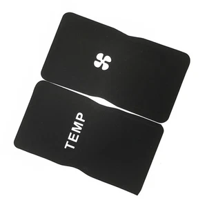 1X Brand NEW Repair Sticker Black Control Switch Button Front High Grade Vinyl - Picture 1 of 12