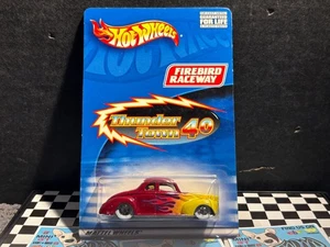 1/64 HOT WHEELS FIREBIRD RACEWAY THUNDER TOWN 40 BHW #2 1940 FORD RED W/FLAMES - Picture 1 of 2