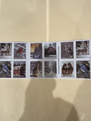 #5532-5541 MNH, WINTER SCENES-COMPLETE BOOKLET, 20X78 Cent, FV $15.60 (2020) - Image 1 of 2