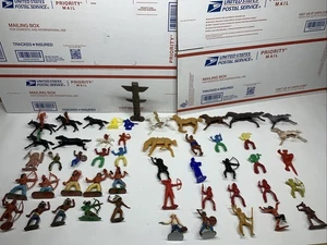 Vintage Cowboys And Indians BritainsLot of 50 Pieces, Horses Lido Hilco Others - Picture 1 of 7