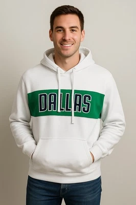 达拉斯小牛队连帽衫 47 品牌 21/22 城市版男式 L 字标胸牌通行证 — 第 1/4 张图片