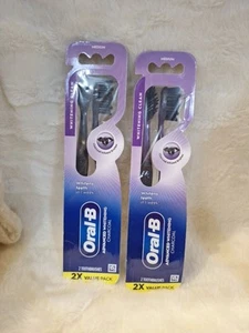 ✨4 Oral-B Pro-Flex Charcoal Infused Toothbrushes Medium Bristle Black (2)2 Packs - Picture 1 of 7