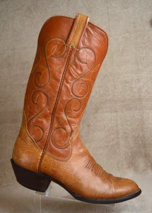 The Sanders Herren 10 B Leder Cowboy Western Stiefel Braun - Bild 1 von 11